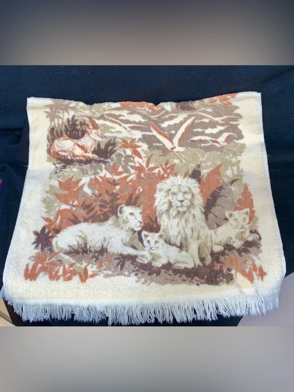 Vintage Lady Pepperell Safari/Jungle Bath Towel & Washcloth Set